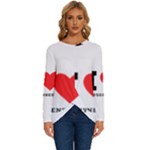 I love boysenberry  Long Sleeve Crew Neck Pullover Top