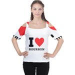 I love bourbon  Cutout Shoulder Tee