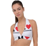 I love bourbon  Halter Plunge Bikini Top