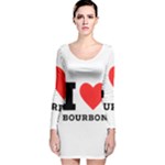 I love bourbon  Long Sleeve Velvet Bodycon Dress