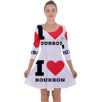 I love bourbon  Quarter Sleeve Skater Dress