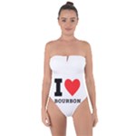 I love bourbon  Tie Back One Piece Swimsuit