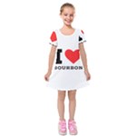 I love bourbon  Kids  Short Sleeve Velvet Dress