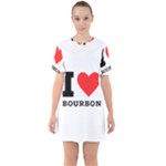 I love bourbon  Sixties Short Sleeve Mini Dress