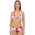 I love bourbon  Double Strap Halter Bikini Set