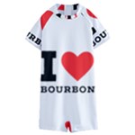 I love bourbon  Kids  Boyleg Half Suit Swimwear