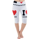 I love bourbon  Lightweight Velour Cropped Yoga Leggings