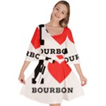 I love bourbon  Velour Kimono Dress