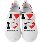 I love bourbon  Men s Velcro Strap Shoes