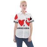 I love bourbon  Women s Short Sleeve Pocket Shirt