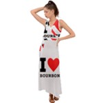 I love bourbon  V-Neck Chiffon Maxi Dress