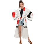 I love bourbon  Maxi Kimono