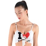 I love bourbon  Woven Tie Front Bralet