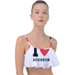 I love bourbon  Frill Bikini Top