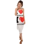 I love bourbon  Waist Tie Cover Up Chiffon Dress