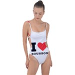 I love bourbon  Tie Strap One Piece Swimsuit
