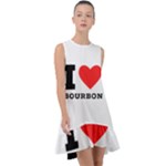 I love bourbon  Frill Swing Dress