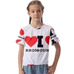 I love bourbon  Kids  Cuff Sleeve Scrunch Bottom Tee