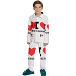 I love bourbon  Kids  Long Sleeve Velvet Pajamas Set