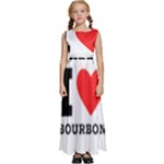 I love bourbon  Kids  Satin Sleeveless Maxi Dress