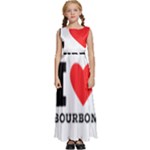 I love bourbon  Kids  Satin Sleeveless Maxi Dress