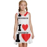 I love bourbon  Kids  Sleeveless Tiered Mini Dress