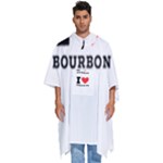 I love bourbon  Men s Hooded Rain Ponchos