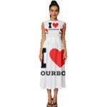 I love bourbon  Sleeveless Round Neck Midi Dress