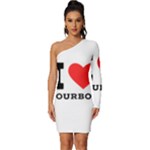 I love bourbon  Long Sleeve One Shoulder Mini Dress