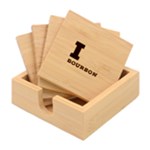 I love bourbon  Bamboo Coaster Set