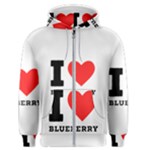 I love blueberry  Men s Zipper Hoodie