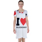 I love blueberry  Short Sleeve Nightdress