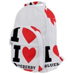 I love blueberry  Rounded Multi Pocket Backpack