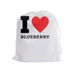 I love blueberry  Drawstring Pouch (XL)