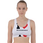 I love blueberry  Back Weave Sports Bra