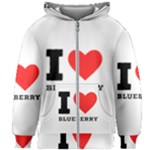 I love blueberry  Kids  Zipper Hoodie Without Drawstring