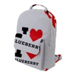 I love blueberry  Flap Pocket Backpack (Large)