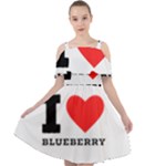 I love blueberry  Cut Out Shoulders Chiffon Dress