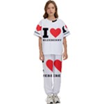 I love blueberry  Kids  Tee and Pants Sports Set