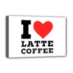 I love latte coffee Deluxe Canvas 18  x 12  (Stretched)