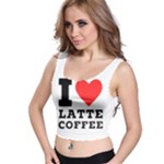 I love latte coffee Crop Top