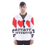 I love latte coffee Men s Hooded Windbreaker