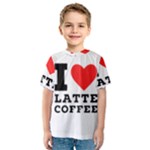 I love latte coffee Kids  Sport Mesh Tee