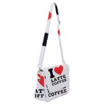 I love latte coffee Shoulder Bag with Back Zipper