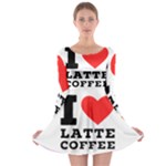 I love latte coffee Long Sleeve Skater Dress