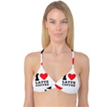 I love latte coffee Reversible Tri Bikini Top