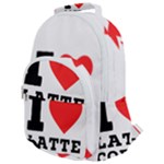 I love latte coffee Rounded Multi Pocket Backpack