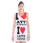 I love latte coffee Scoop Neck Skater Dress