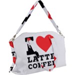 I love latte coffee Canvas Crossbody Bag