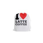 I love latte coffee Drawstring Pouch (XS)